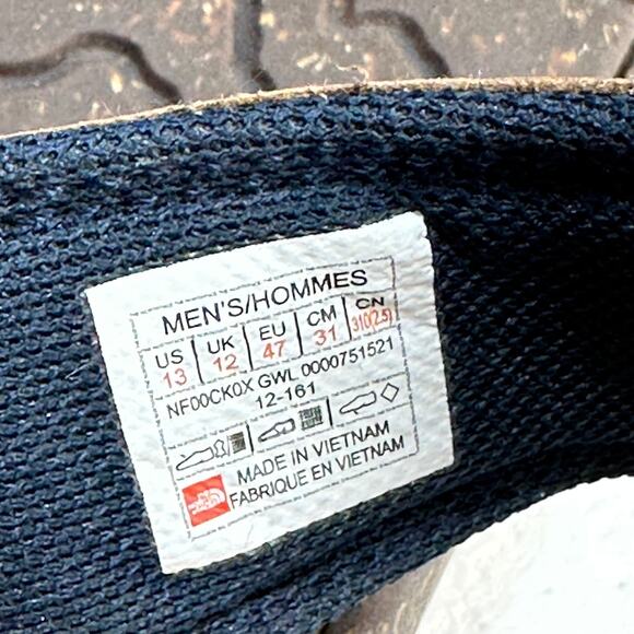 The North Face Bridgeton Flip Flop Mens Size 13 Brown Leather Slip On stamped - Picture 11 of 11